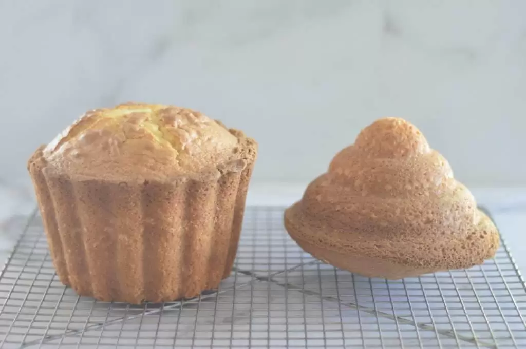 Refroidissement de gâteau de cupcake géant sur une grille métallique