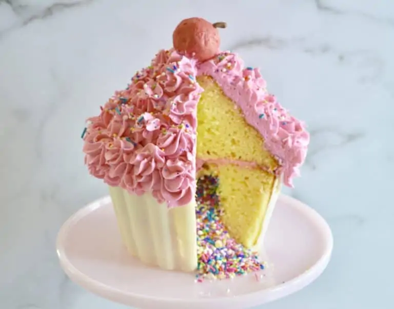 Giant Cupcake Cake | Sprinkle Surprise