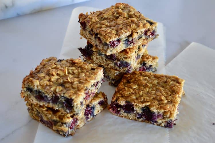 Blueberry Banana Oat Bars - This Delicious House