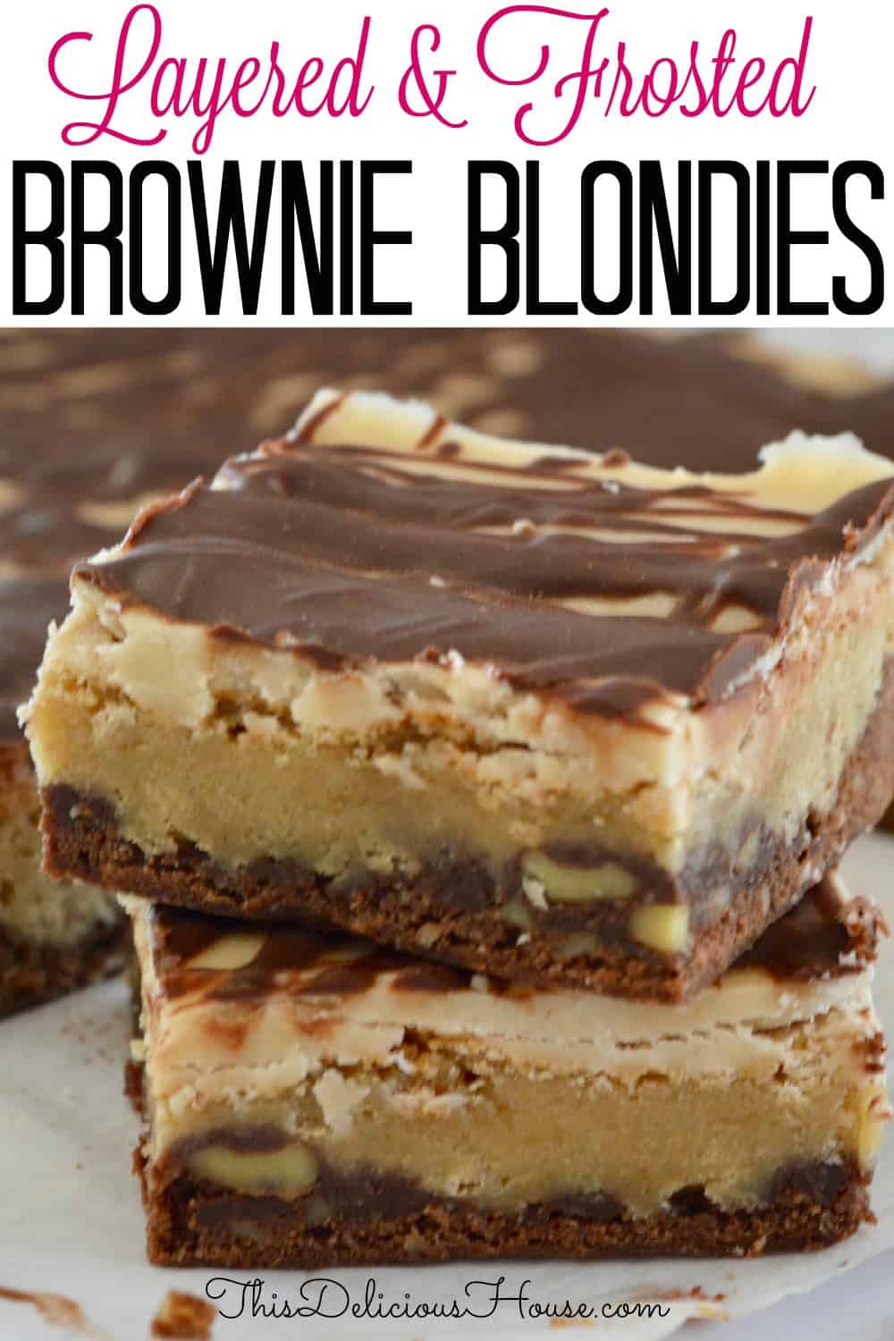 Brownie Blondie Bars Pinterest Photo.