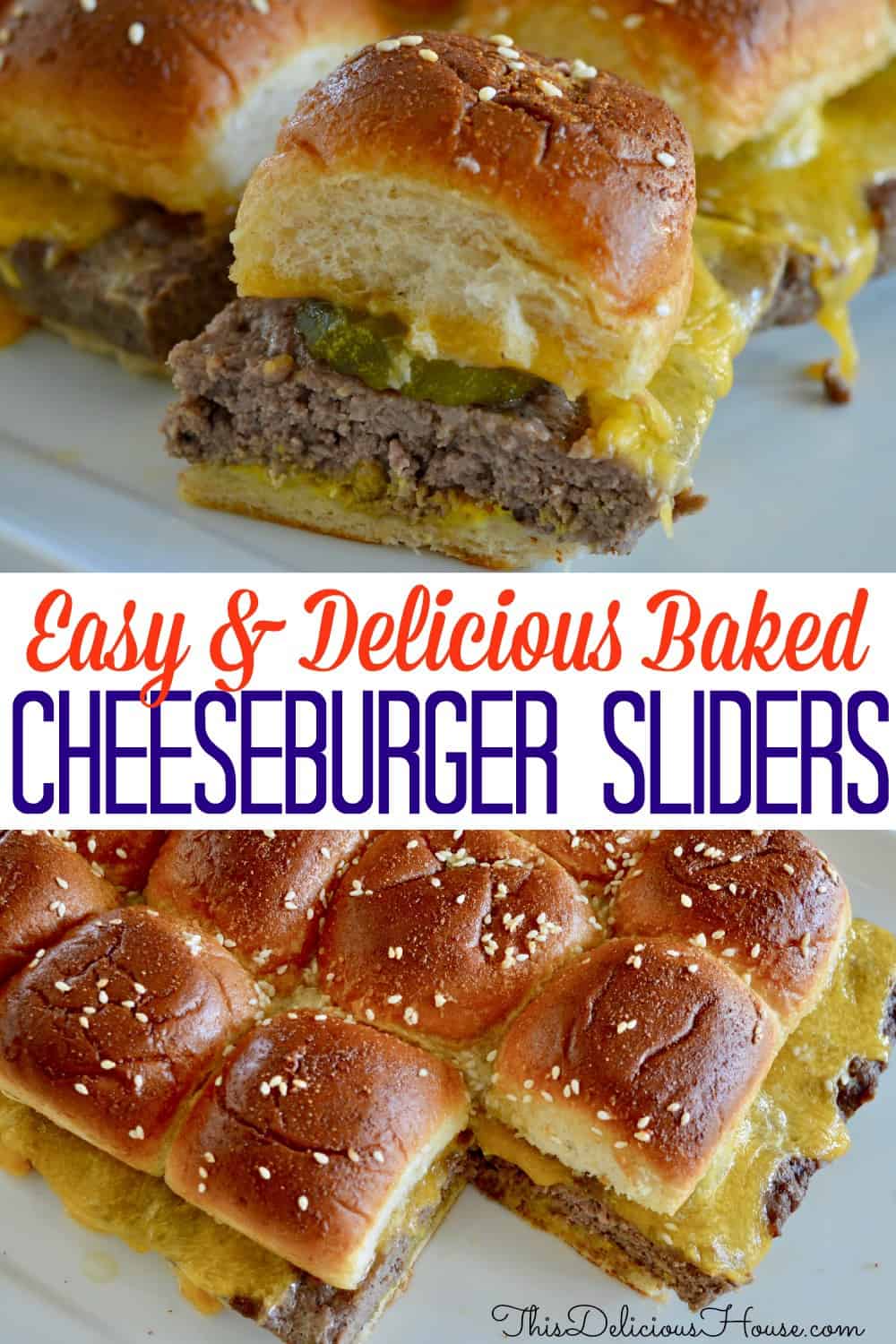 Easy Baked Cheeseburger Sliders. 