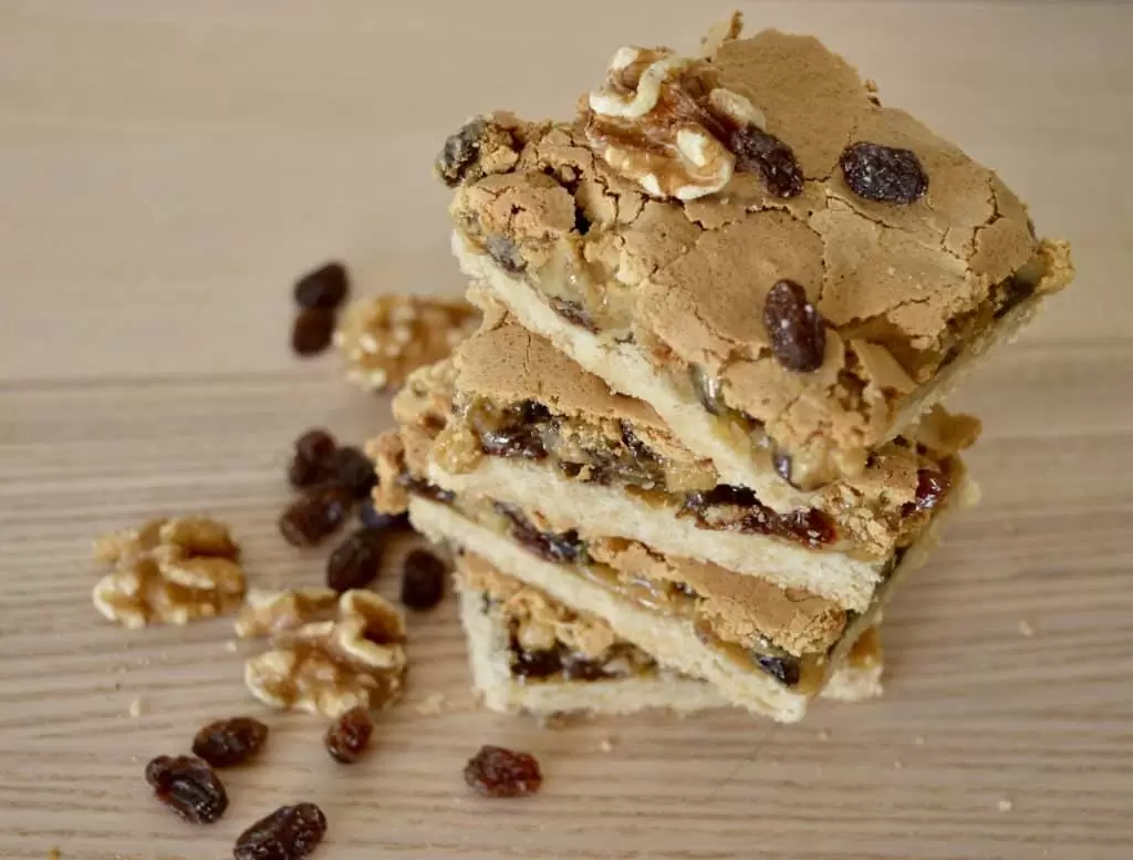 Butter Tart Squares | Raisins & Walnuts - This Delicious House