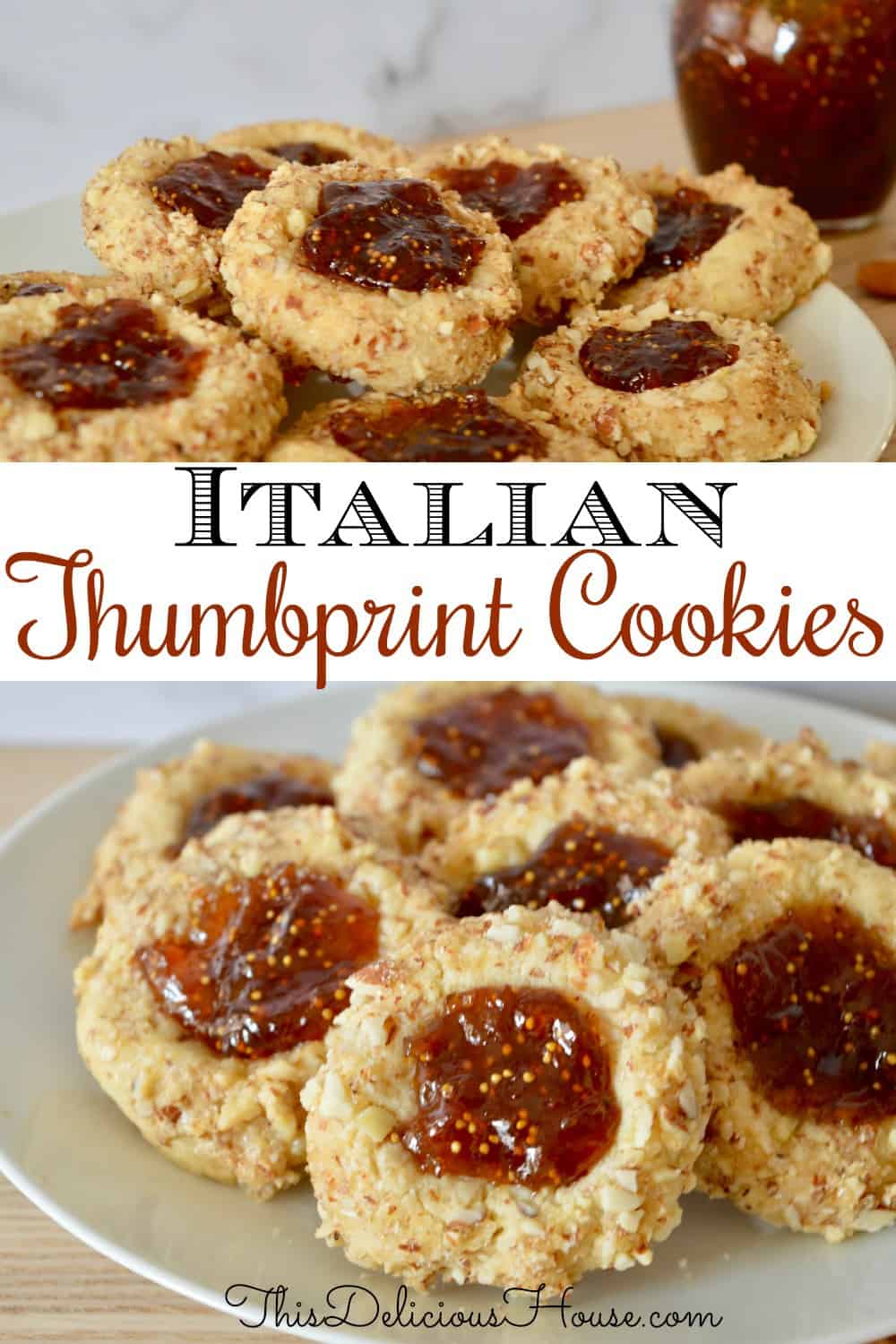 Italian Thumbprint Cookies Pinterest Pin. 