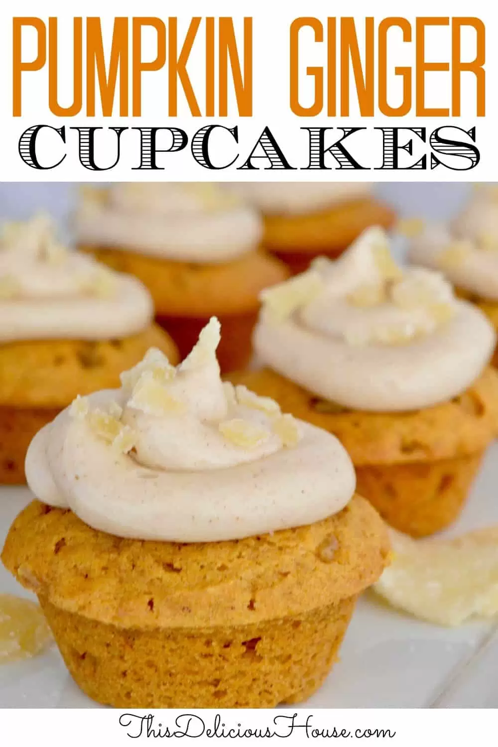 pumpkin ginger cupcake pinterest pin. 