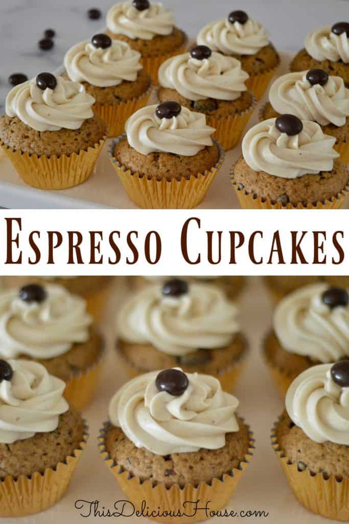 Espresso Cupcakes Pinterest Pin. 