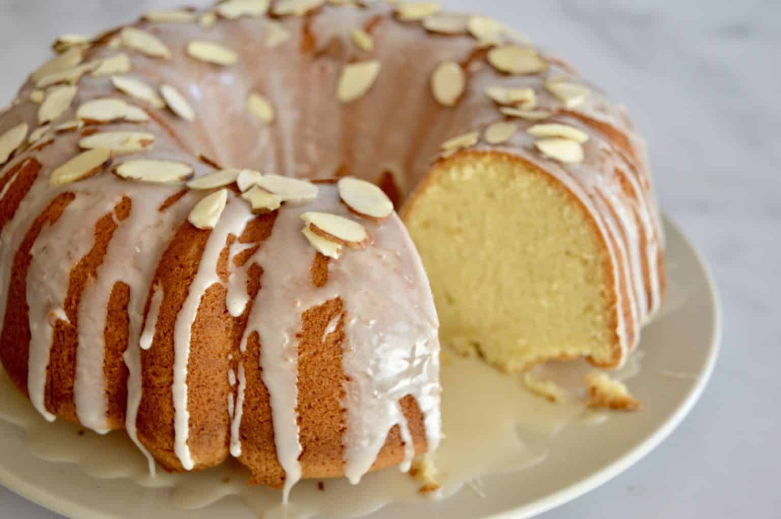 Amaretto Pound Cake | Amaretto Butter Glaze - This Delicious House