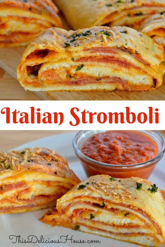 Italian Stromboli Recipe | Salami & Mozzarella - This Delicious House