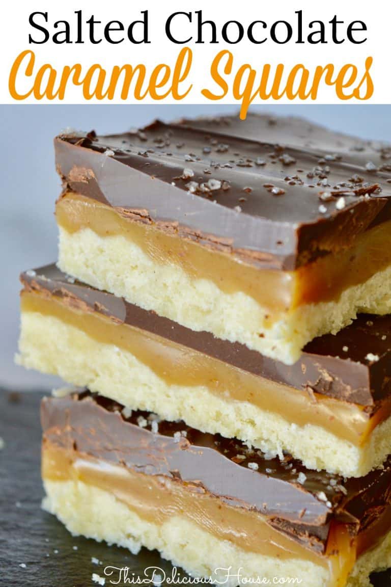 Salted Chocolate Caramel Squares - This Delicious House