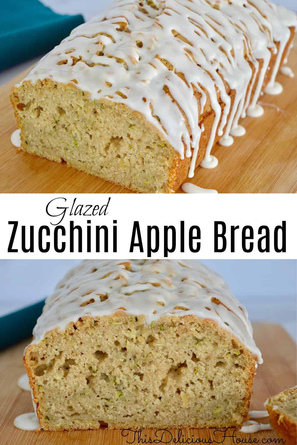 Glazed Zucchini Apple Bread 