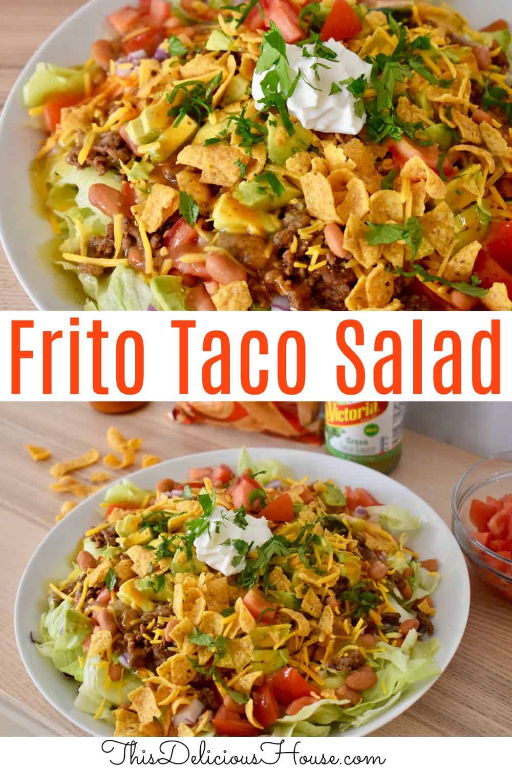 Frito Taco Salad Pinterest pin. 