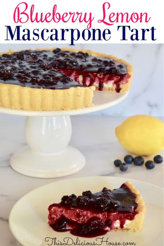 Tarte aux myrtilles et au mascarpone Épingle Pinterest.