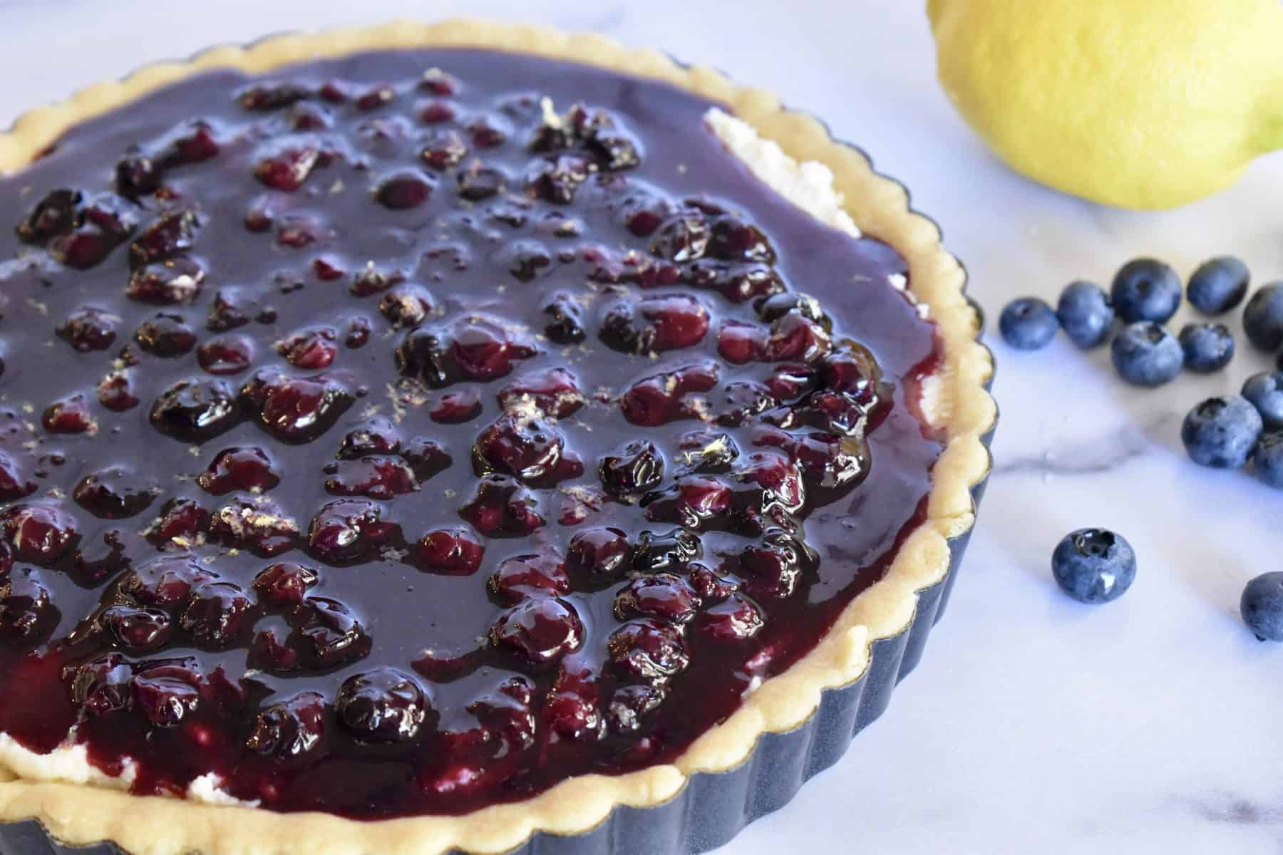 Blueberry Lemon Mascarpone Tart