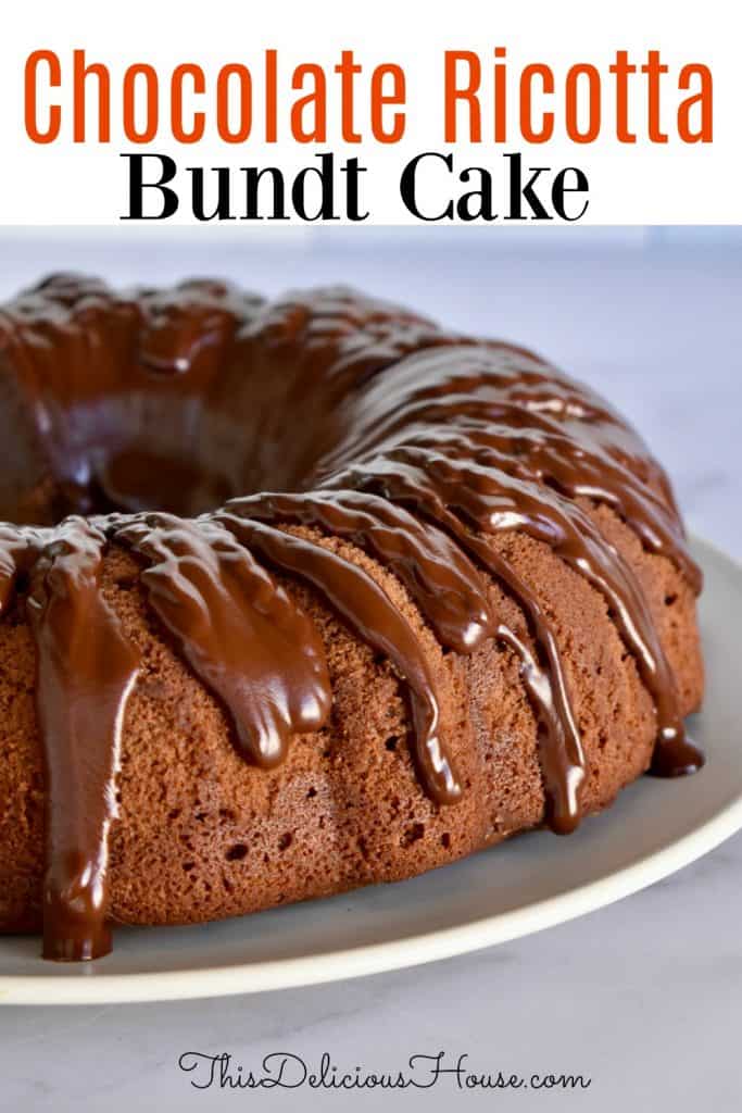 choklad ricotta Bundt tårta.