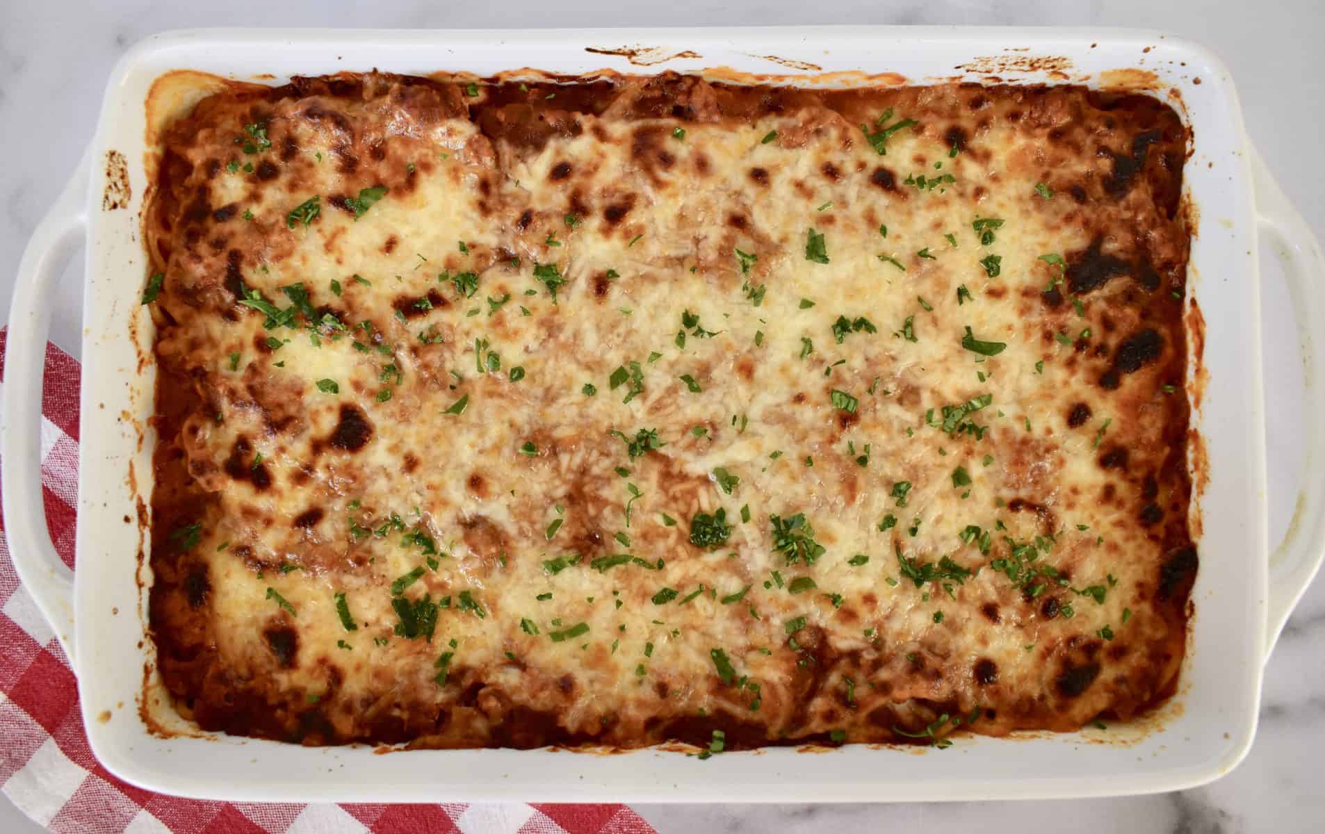 baked spaghetti recipe with ground turkey