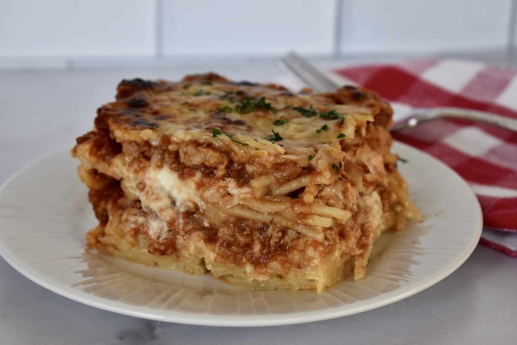 Baked Spaghetti with Ground Turkey - This Delicious House