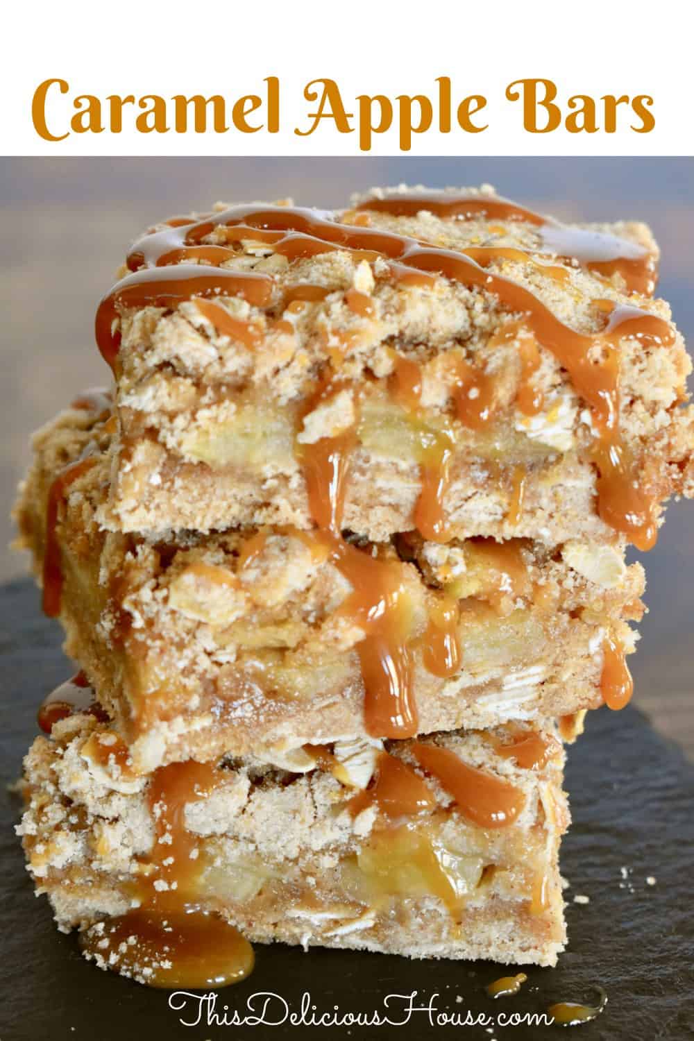 Fresh apple caramel squares. 