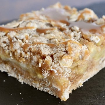 Fresh apple caramel squares.