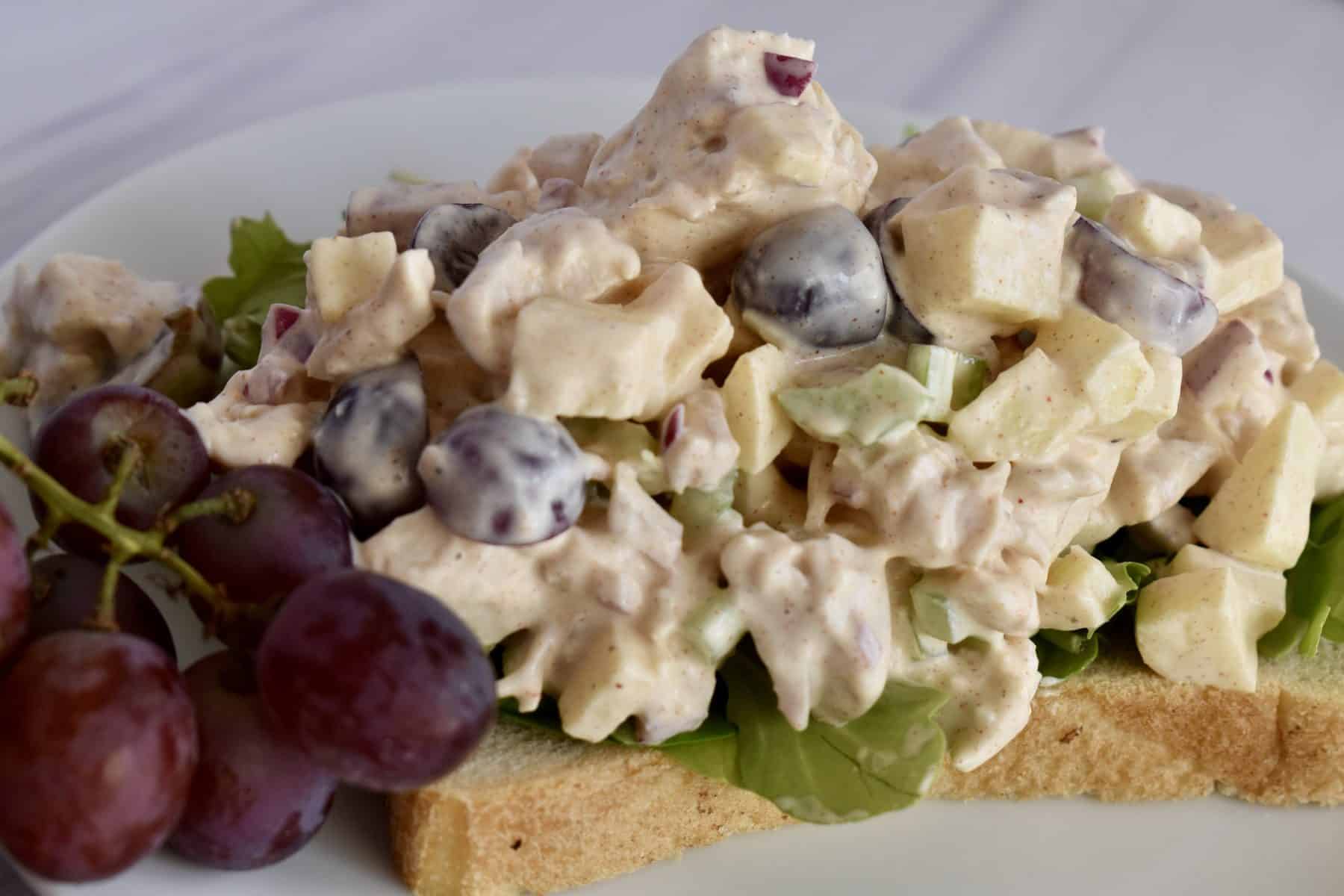 Curried Chicken Salad with Grapes & Cashews