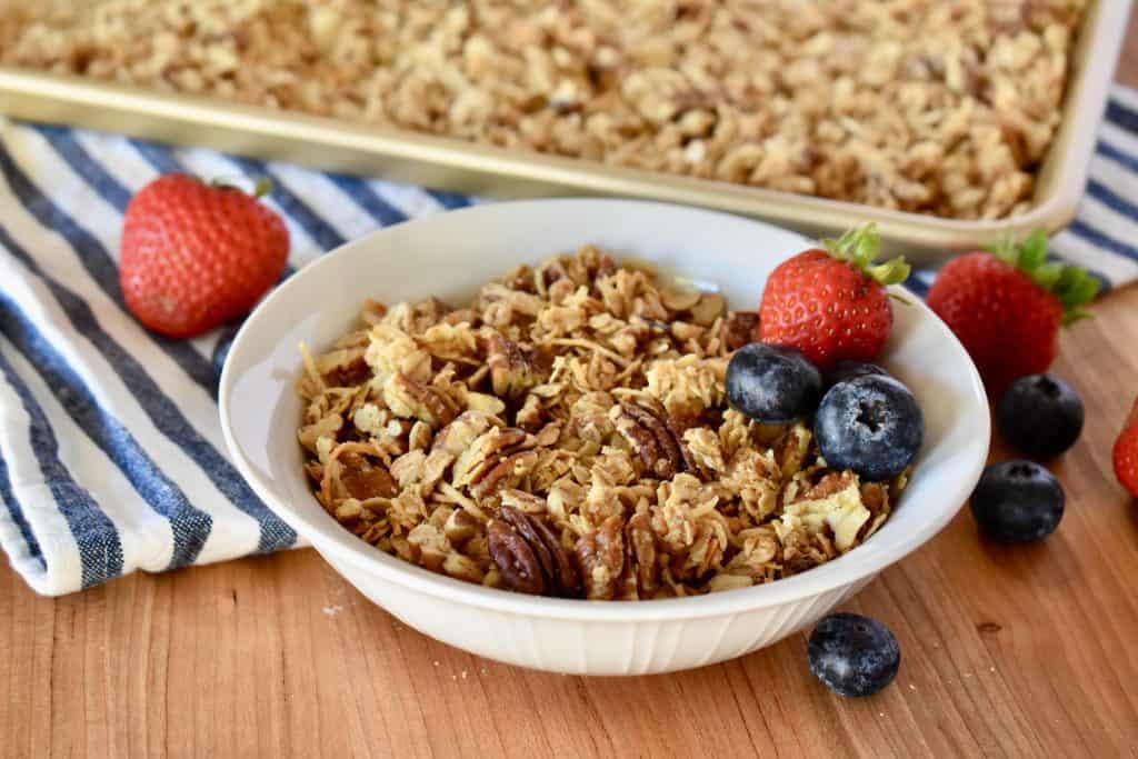 Coconut Pecan Granola | Homemade Granola - This Delicious House