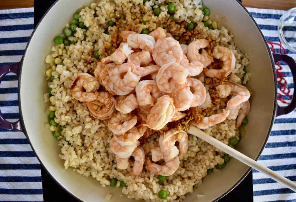 Shrimp Fried Brown Rice - This Delicious House