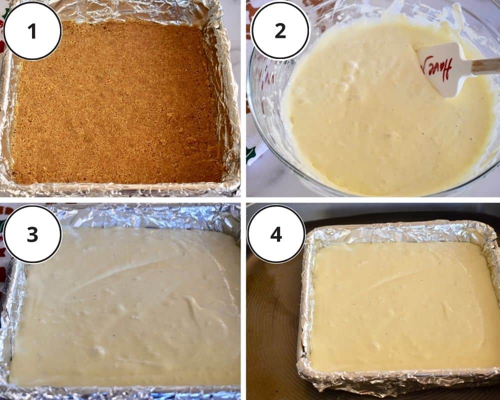 four process shots in a grid showing how the recipe is made. 