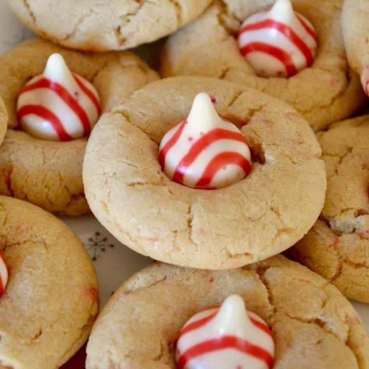 Candy Cane Kiss Cookies - This Delicious House