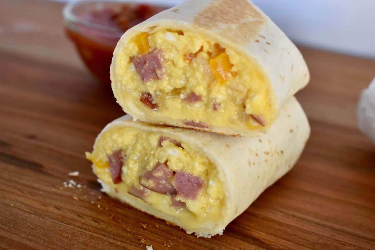 Turkey Sausage Breakfast Burritos - Emily Bites