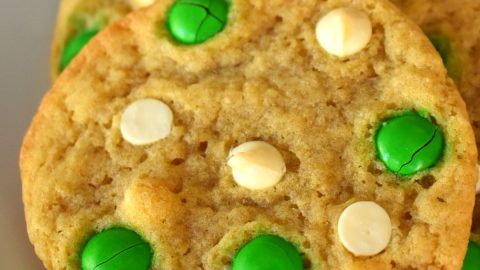 St. Patrick's Day Mint M&M Cookies - Two Sisters