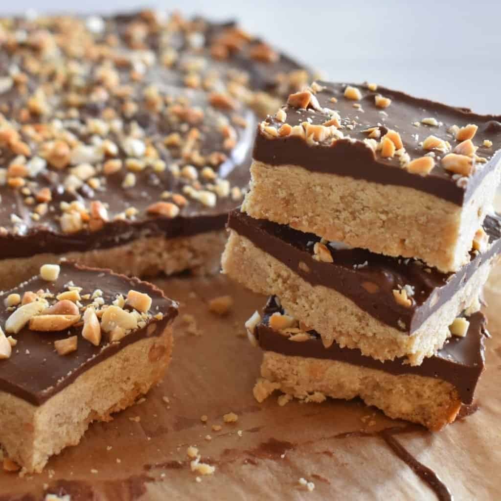 Peanut Butter Shortbread Bars - This Delicious House