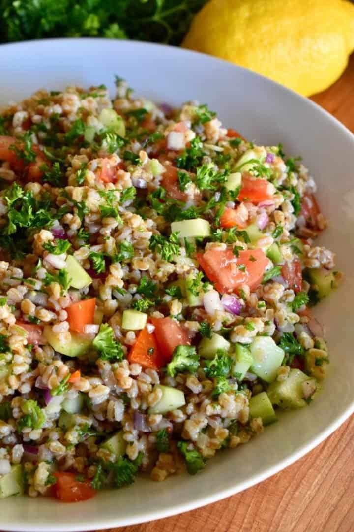 Farro Tabbouleh Salad - This Delicious House