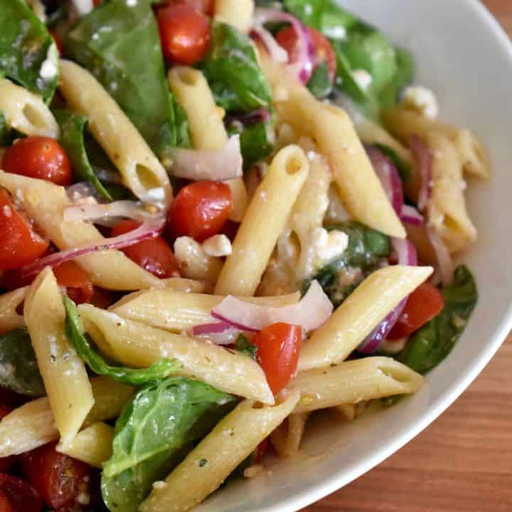 Spinach Pasta Salad - This Delicious House