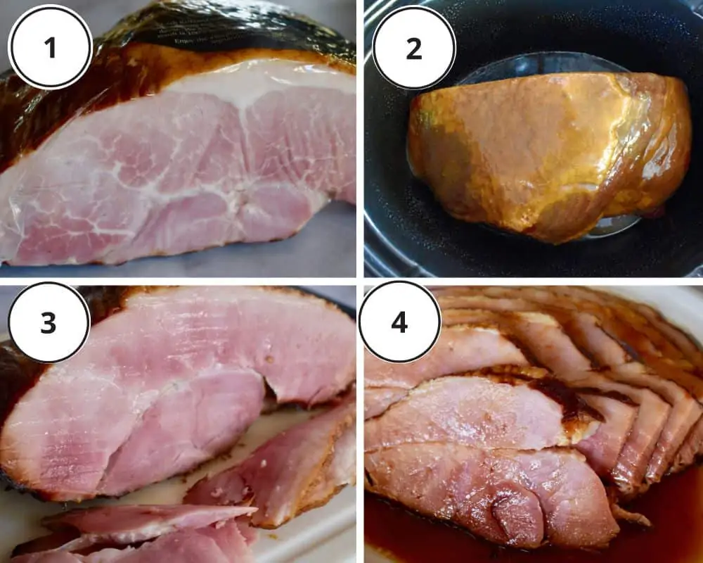 process shots showing how to make the recipe including the crock pot. 