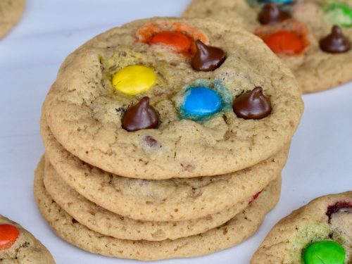 A Dozen Chocolate Chip Mega Cookies Made with M&M's