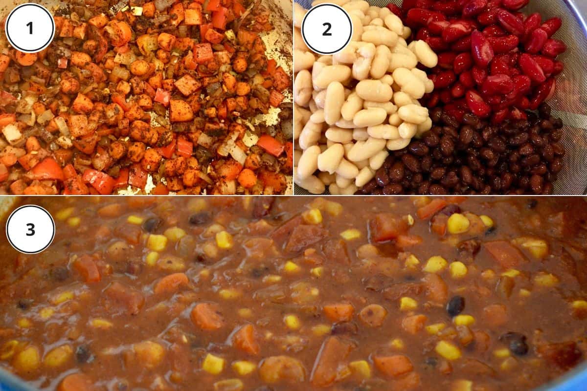 process shots showing how to make recipe. 