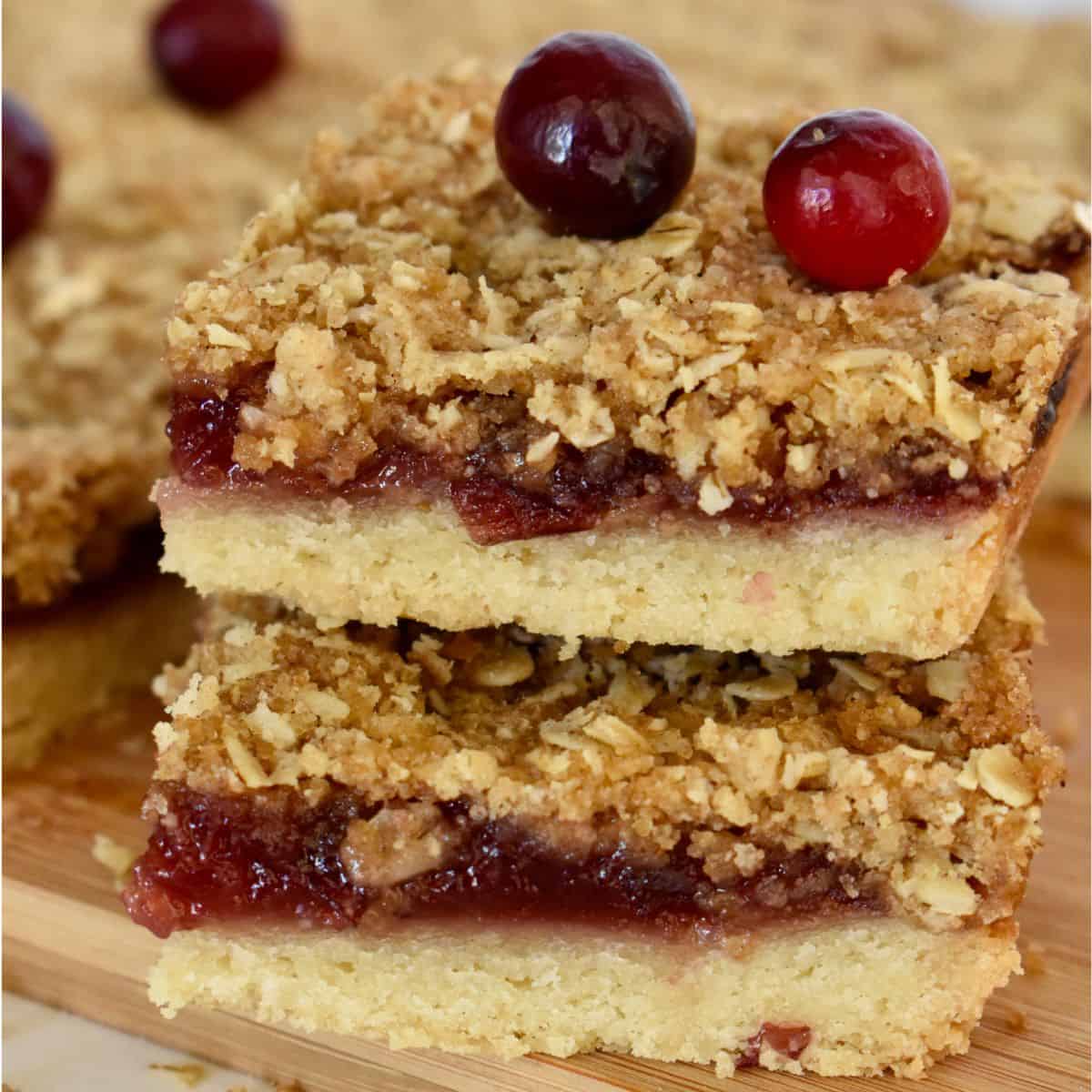 Cranberry Shortbread Bars - This Delicious House