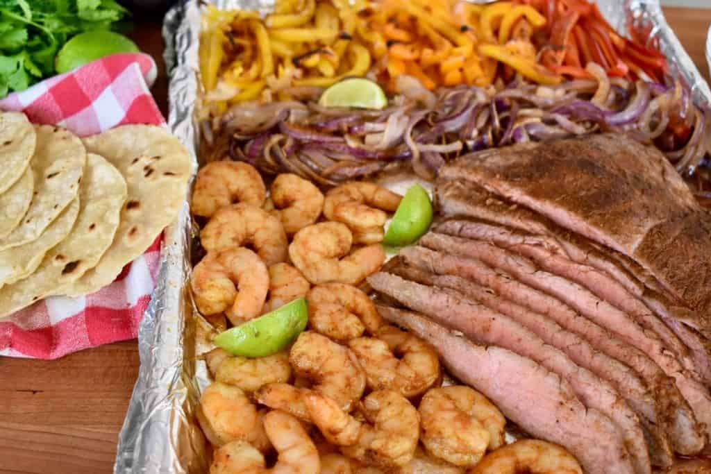 Steak And Shrimp Fajitas How To Make On A Sheet Pan This Delicious House