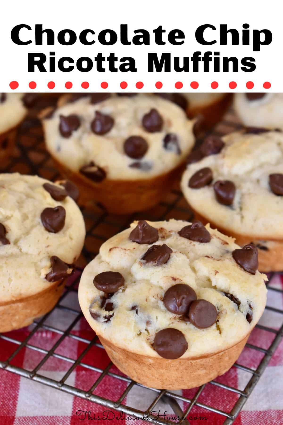 Chocolate Chip Ricotta Muffins This Delicious House   Chocolate Chip Ricotta Muffins 12 