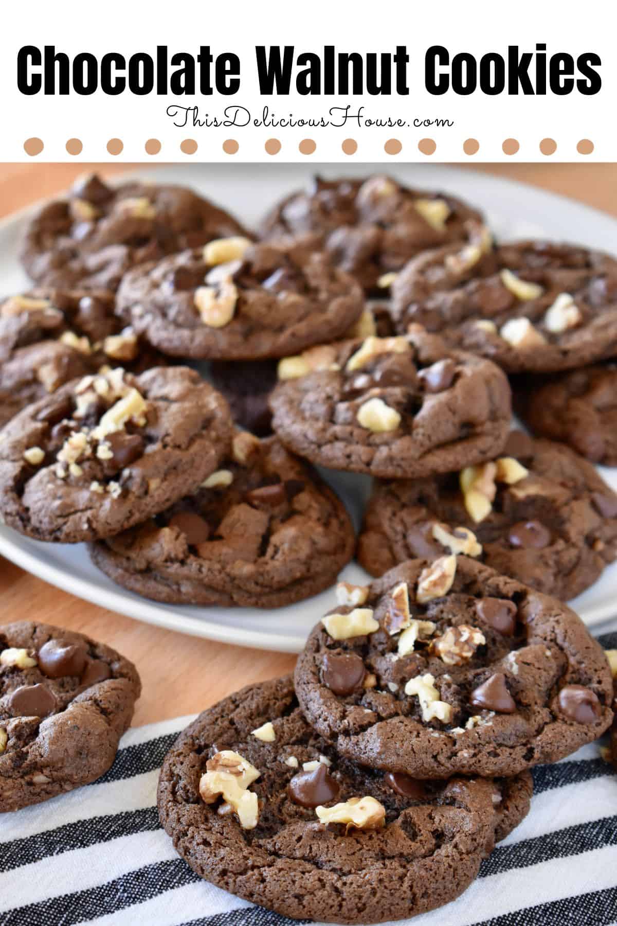 Chocolate Walnut Cookies (Easy Recipe) - This Delicious House