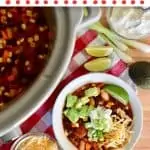 Three Bean Chili in the Slow Cooker.