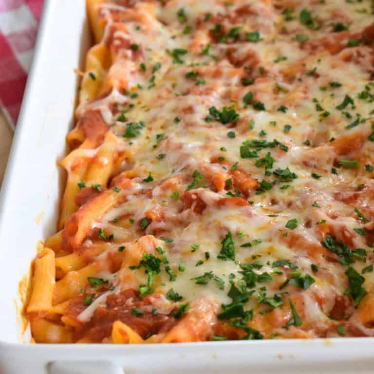 Baked Penne with Ricotta (Easy 5 Ingredient Recipe)
