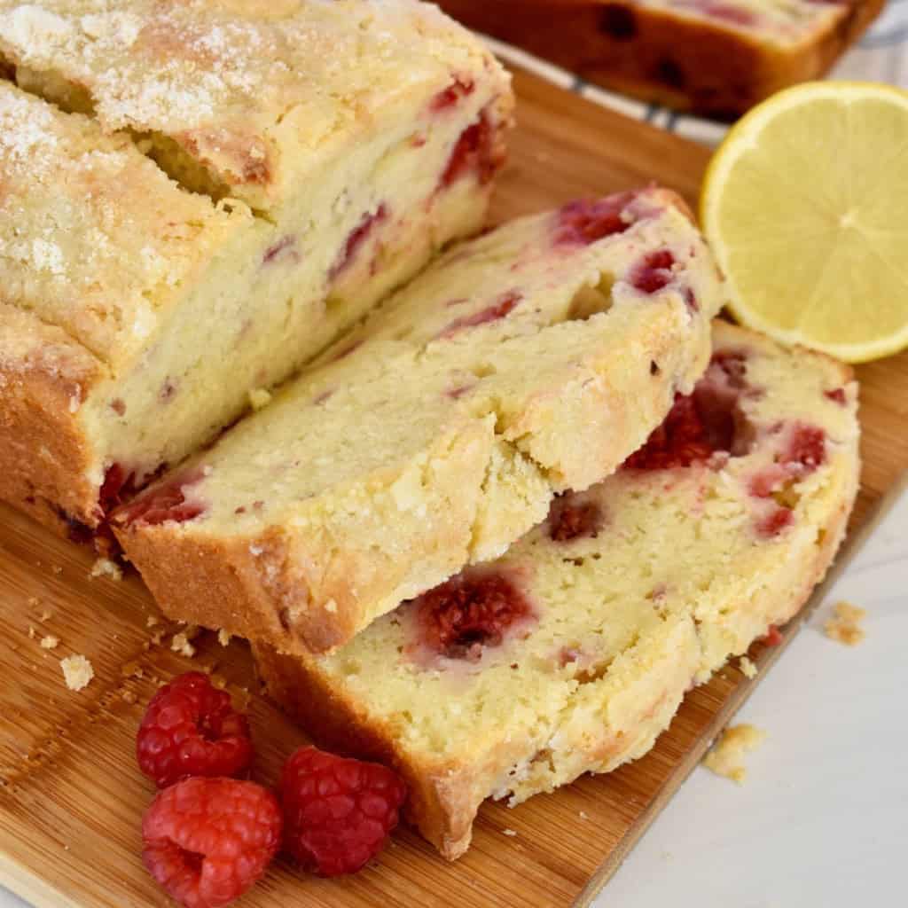 Lemon Raspberry Loaf Cake.