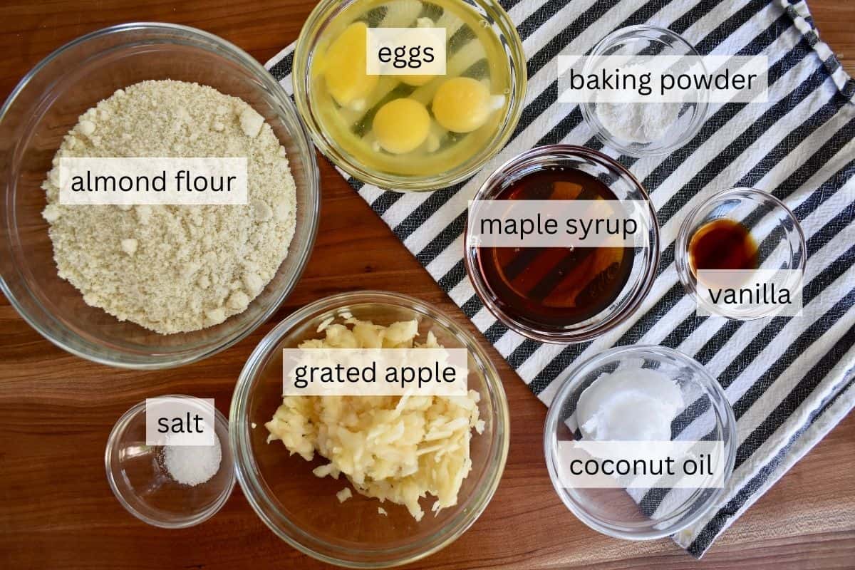 Ingredients include eggs, coconut oil, and maple syrup. 