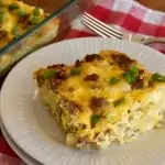 Sausage Hash Brown Breakfast Casserole.
