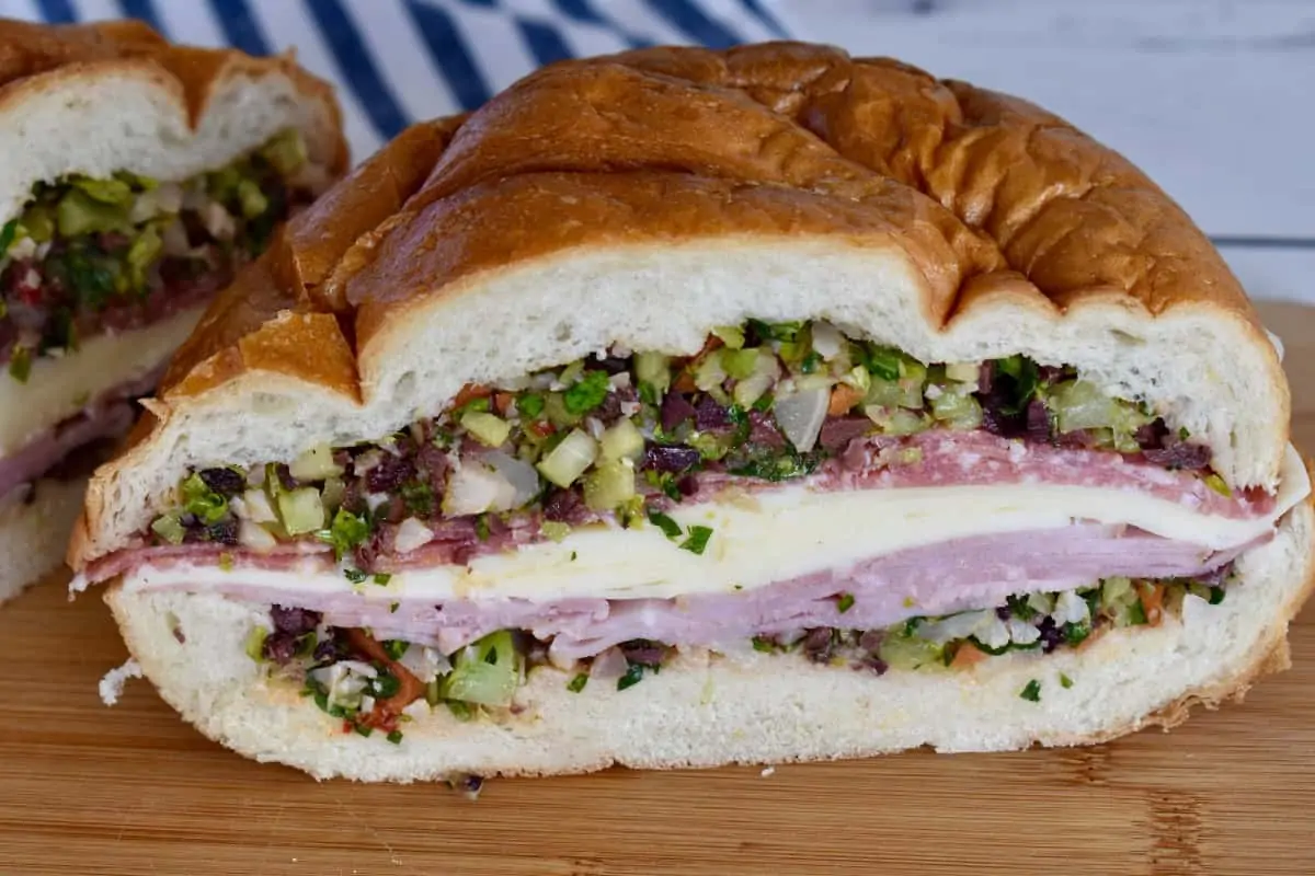 Muffuletta Sandwich (Classic Recipe with Olive Spread) - This Delicious ...