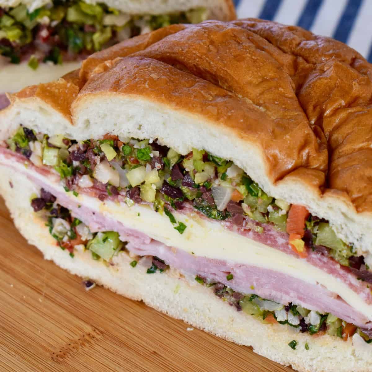 Muffuletta Sandwich (Classic Recipe with Olive Spread) - This Delicious ...