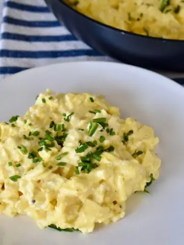 Scrambled Eggs with Cream Cheese.