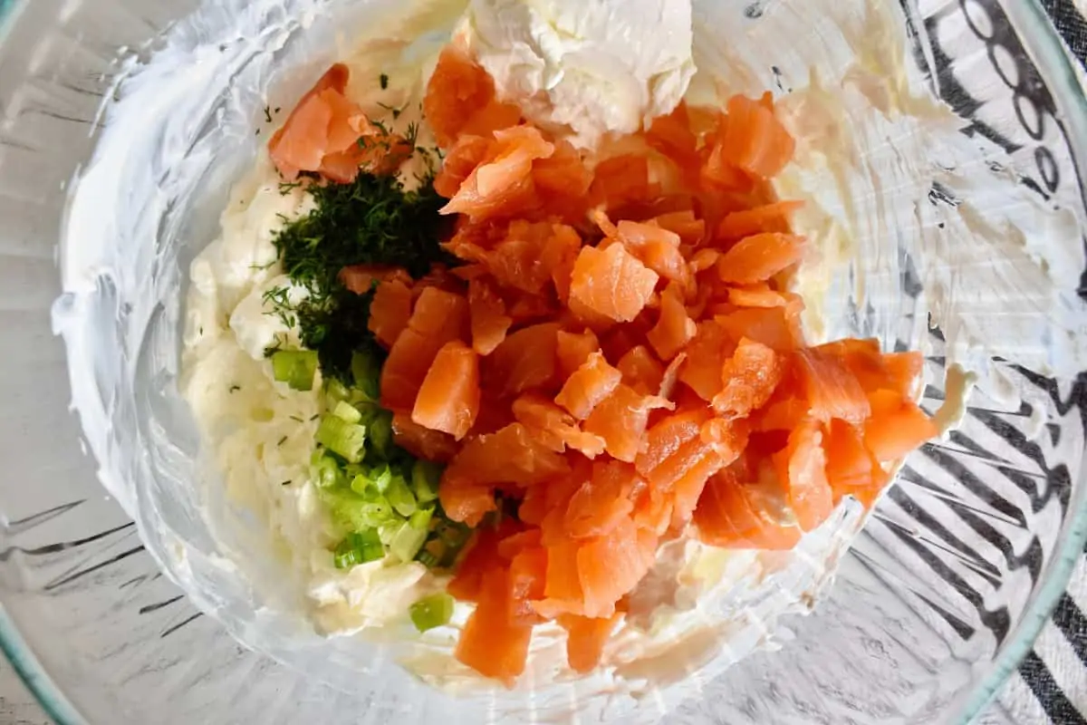 Remaining ingredients added to the bowl.