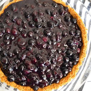 Blueberry Pie with Graham Cracker Crust.