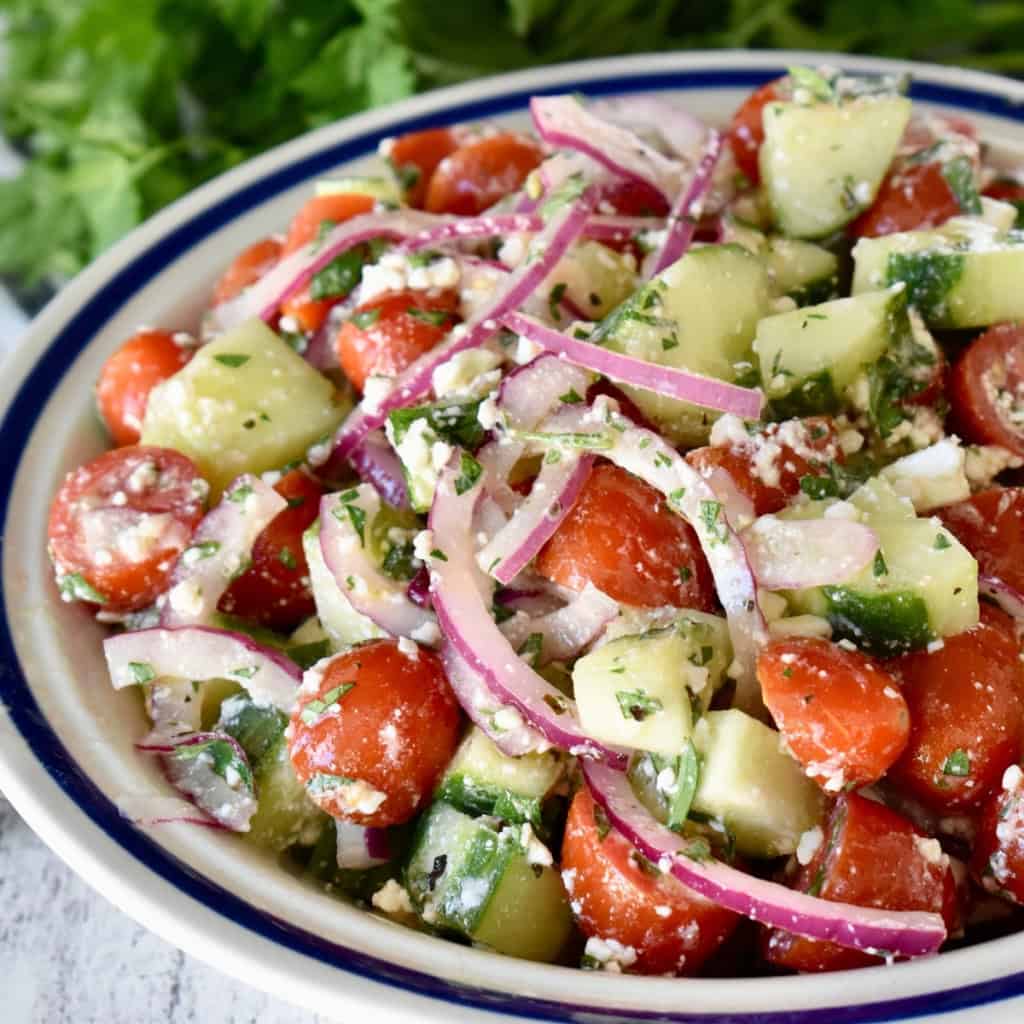 Cucumber Tomato Feta Salad recipe.