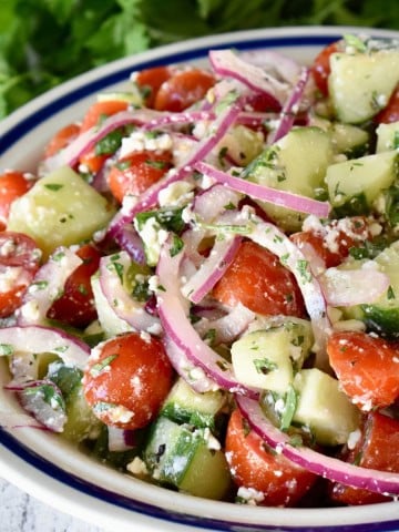 Cucumber Tomato Feta Salad recipe.